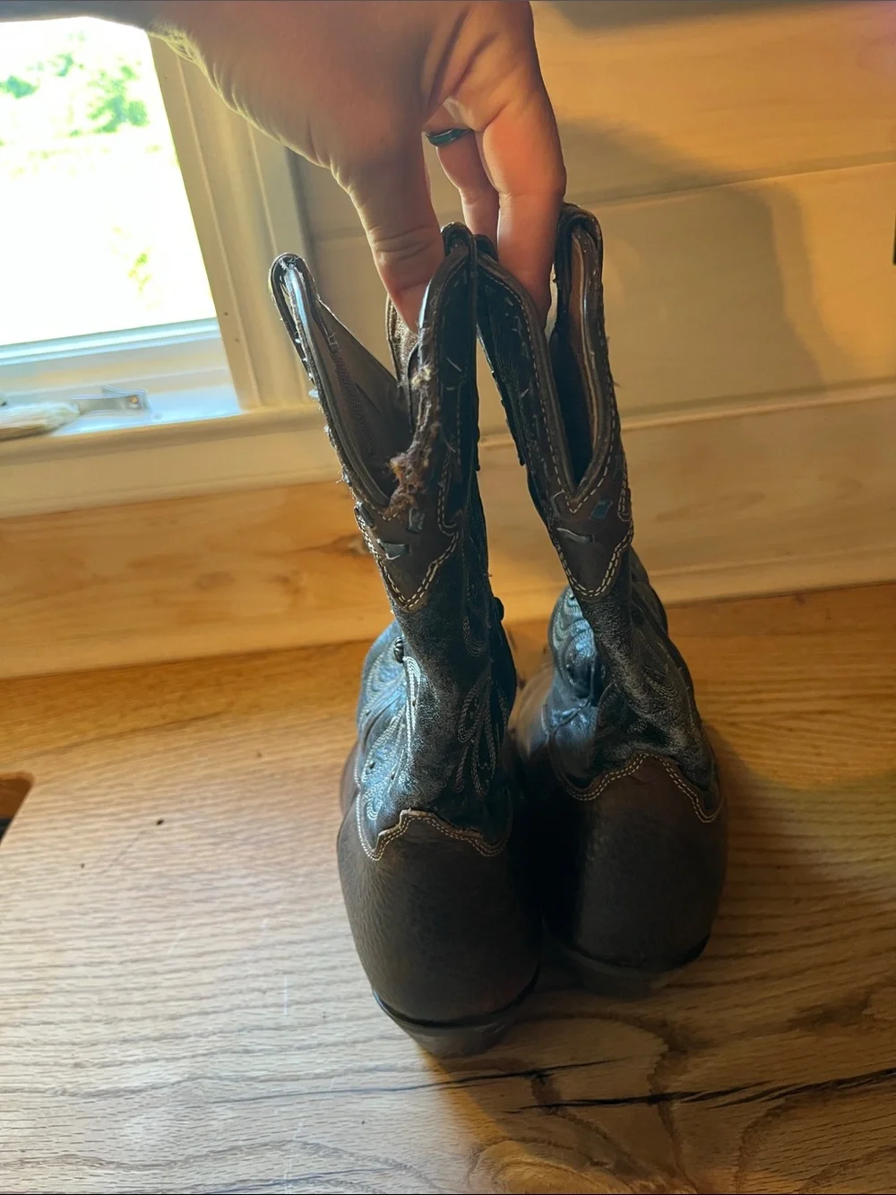 Ariat Round Up ATS Daisy Leather Square Toe Cowboy Boots women’s size 8.5 B - Picture 4 of 4